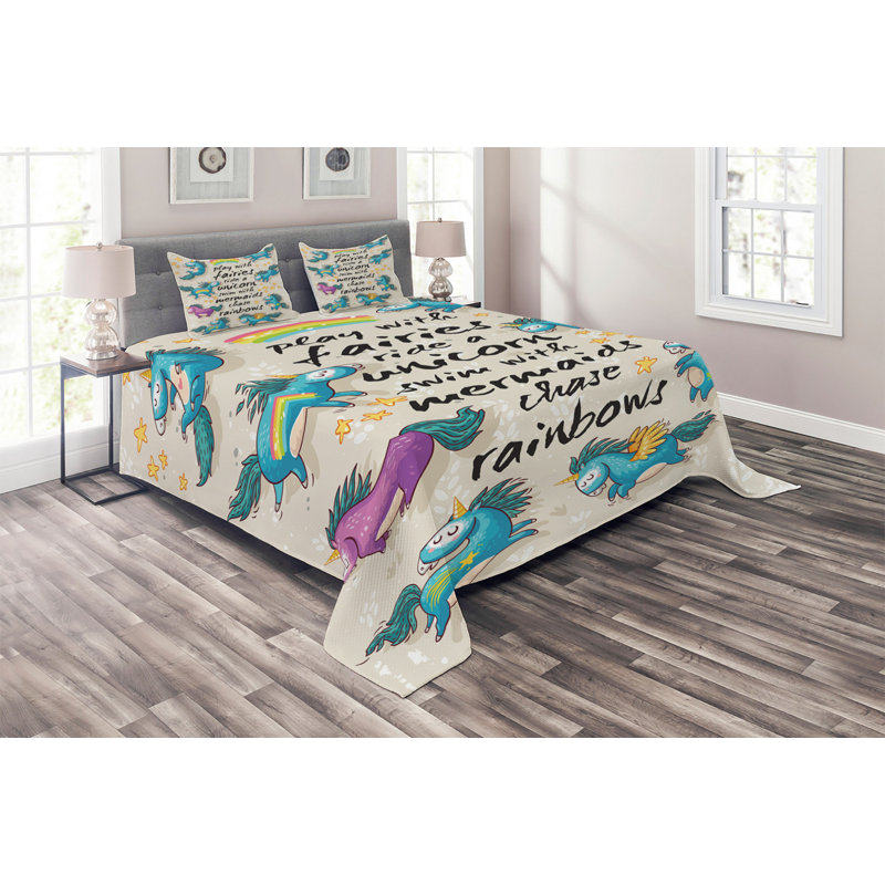 Polyester Coverlet, King Bedspread + 2 Shams
