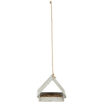 Aged Resin Triangle Hanging Bird Feeder