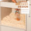 Cage de hamster de cochon d'Inde avec rangement - construction en bois 4, visualisation en acrylique, plateau ouvrable pour une charmante intéraction et chinchilla avec rangement, vue, dessus, ventilé-1904312556