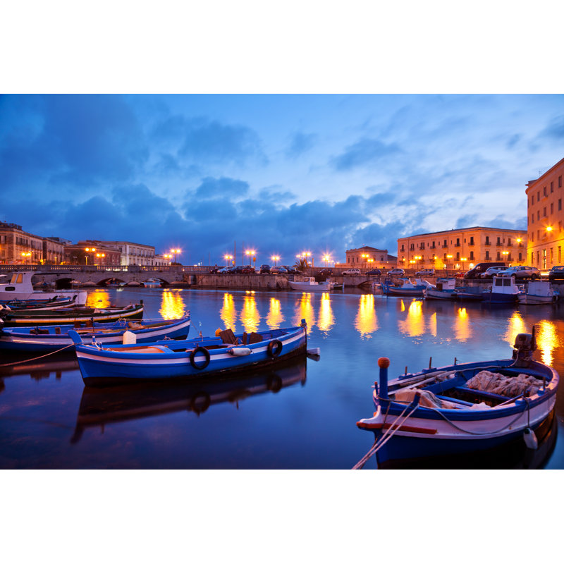 Boats In Sicily by Nikada - Wrapped Canvas Print, 61cm H x 91cm W x 3.8cm D