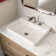 DeerValley 23.82" L x 18.9" W x 6.69" H White Rectangular Vitreous China Drop-in Bathroom Sink with Overflow