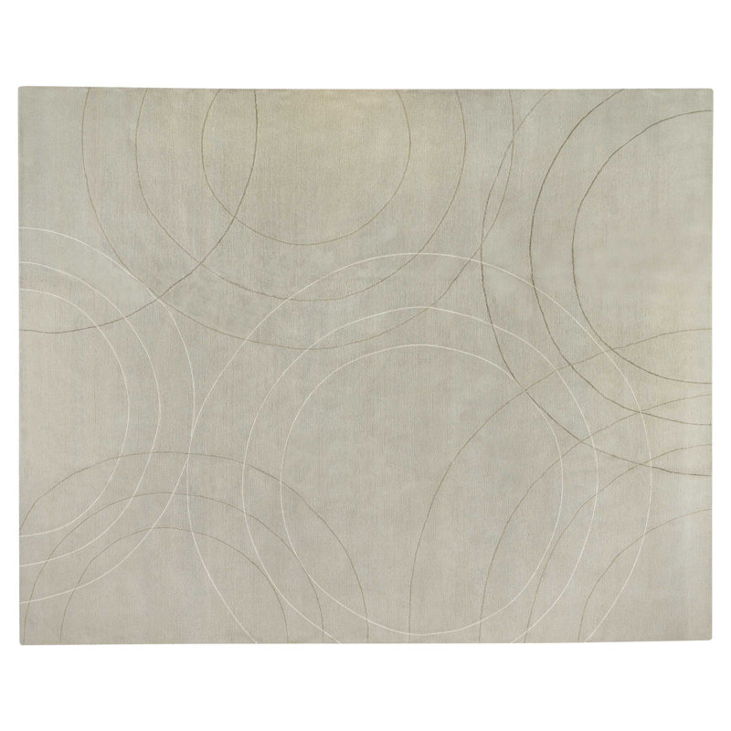 Cirque Geometric Area Rug in Gray/Neutral, Rectangle 2' x 3'