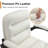 Cross Legged White Office Chair, Ergonomic Desk Chair with Lumbar Support, Adjustable Swivel Computer Chair for Home Office & Study-78625985
