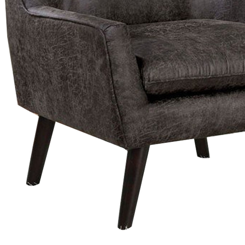 Northcrest Upholstered Armchair, Dark Gray Linen Blend