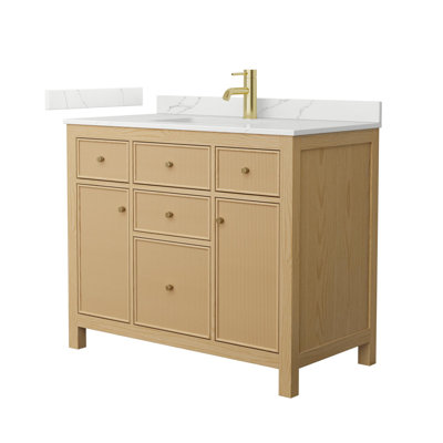 Pendry 42" Freestanding Single Bathroom Vanity with Quartz Top