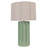 Fluted Table Lamp With Linen Scalloped Shade