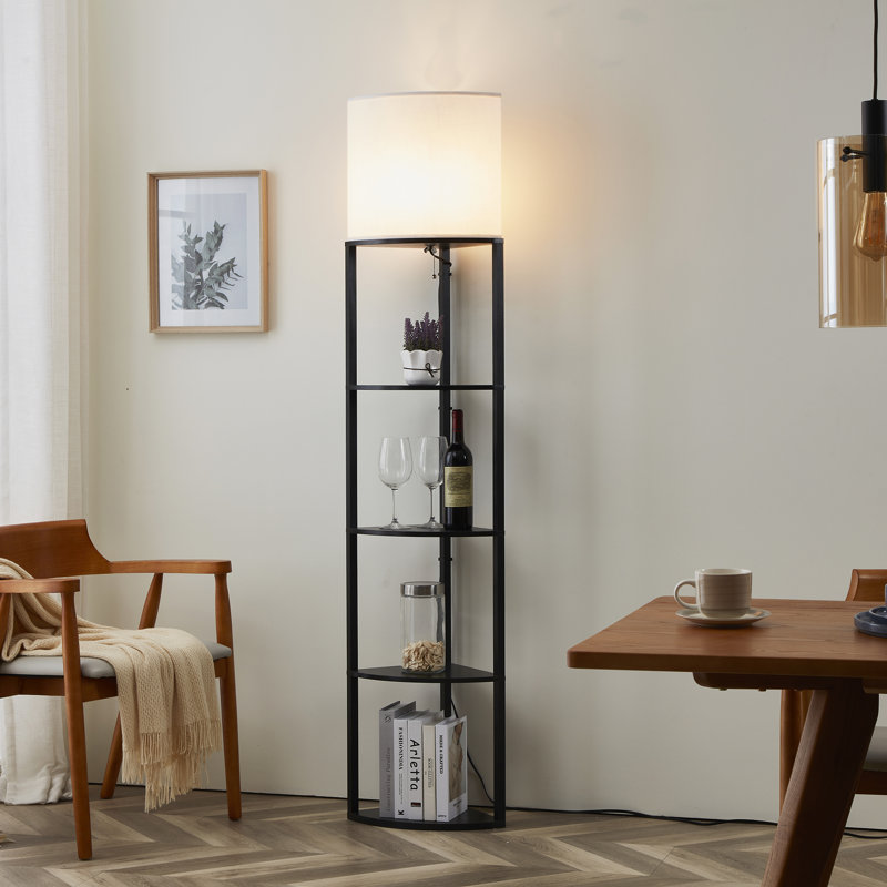 Lampe sur pied colonne 72 ", Noir