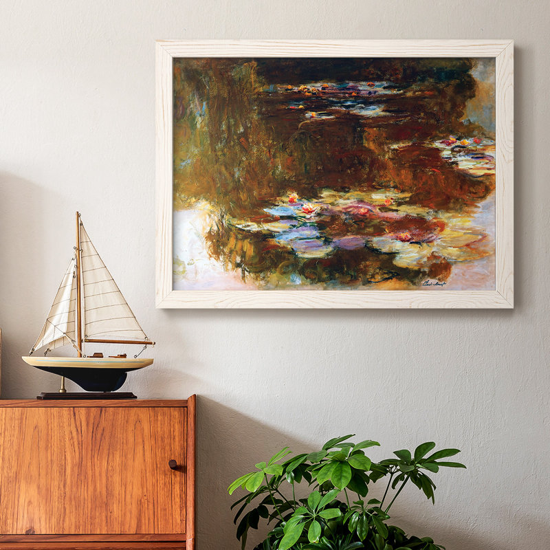Water Lily Pond, 1917 02, reproduction d'art sur toile, Blanc, L 38 po x H 26 po