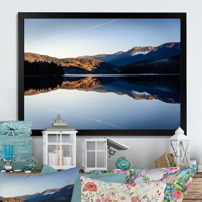 Bohinj Lake at Sunset - reproduction d'art sur toile, Cadre noir, H 8 po x l 12 po x P 1 po