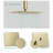10" Ceiling Mounted Pressure Balancing Dual Shower Head Rain Shower System with Rough-in Valve and Trim Kit-64744742
