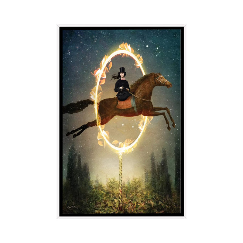 Knight of Wands par Catrin Welz-Stein - impression d'art graphique, H 26 po x l 18 po x 1,5 po, Toile blanche encadrée