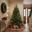 Sapin de Noël artificiel vert réaliste de 1,83 m (6 pi), pré-illuminé et très fourni, avec support en métal