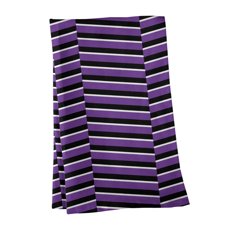 Jaya Tea Towel Kitchen Towel, Purple/Black, Poly Twill