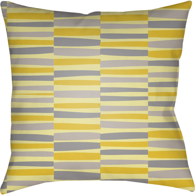 Littles Throw Pillow, Yellow, 22" H  x 22" W x 5" D