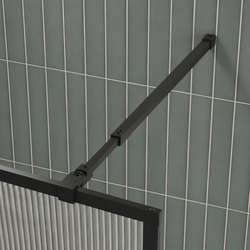 46" W x 72" H Single Fixed Shower Panel with  1/5 inch (5mm) Tempered Glass, 34" W x 72" H