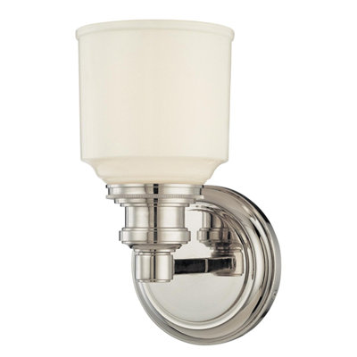 Windham Single Light Glass Dimmable Armed Sconce