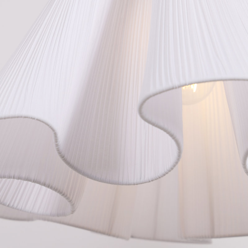 1- Light Dimmable Pleated Shade Pendant Light