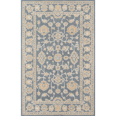 Tapis gris touffeté à la main Santistevan