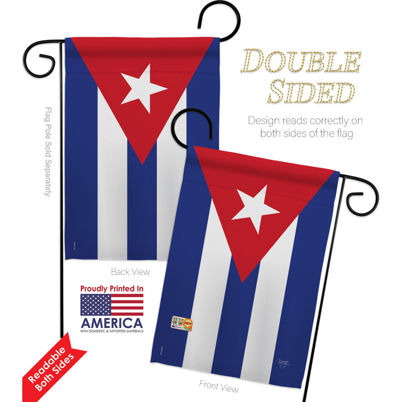 Ensemble drapeau 2 côtés 1 pi 7 po x 1 pi 1 po cuba