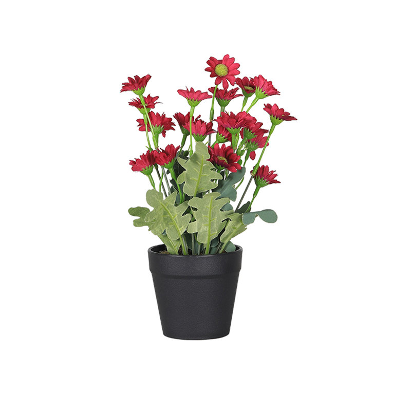 Plante artificielle en pot marguerite, Mauve