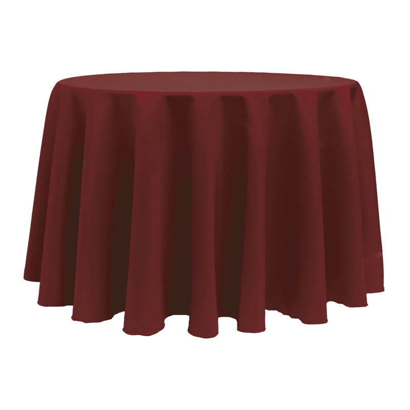 Hannaha Round Tablecloth, Brick, 132" x 132"