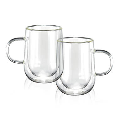 Godinger 27395 10 oz Contessa 2XW Latte Mug - Set of 2