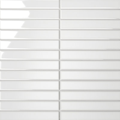 Carrelage mosaïque en porcelaine brillante empilable 1 po x 6 po Le Cafe