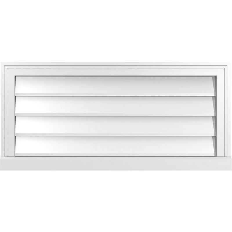 Cadre de seuil Brickmould, brun clair apprêté, H 16 po x l 34 po x P 2 po
