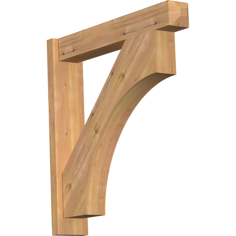 Persienne en bois rustique Westlake Craftsman, P 24 po x H 36 po, Cèdre rouge de l'Ouest l 5 1/2 po (lisse)