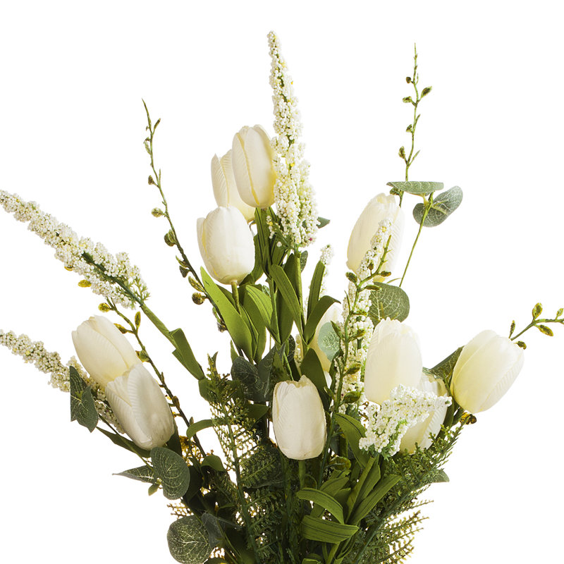 Silk Tulip Arrangement, Cream