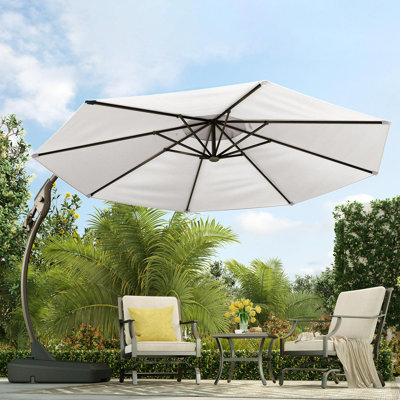 Tayshawn 12' Cantilever Sunbrella Umbrella with Base