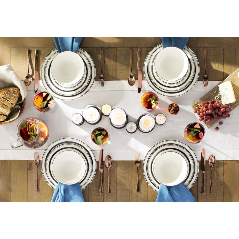 Classic Hemstitch Pure Linen Table Runner, 54" x 16"