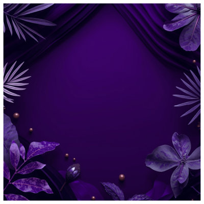 Rideaux de douche mauve à motif floral extra long