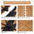 Acacia Natural Wood Interlocking Deck Tiles for Indoor and Outdoor-108486384