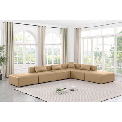 Canapé modulaire en similicuir 6 pièces Houswerth