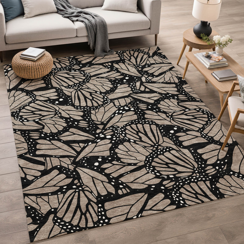 Tapis intérieur / extérieur lavable à la machine Chantille ACN2846, Taupe, 9 pi x 12 pi
