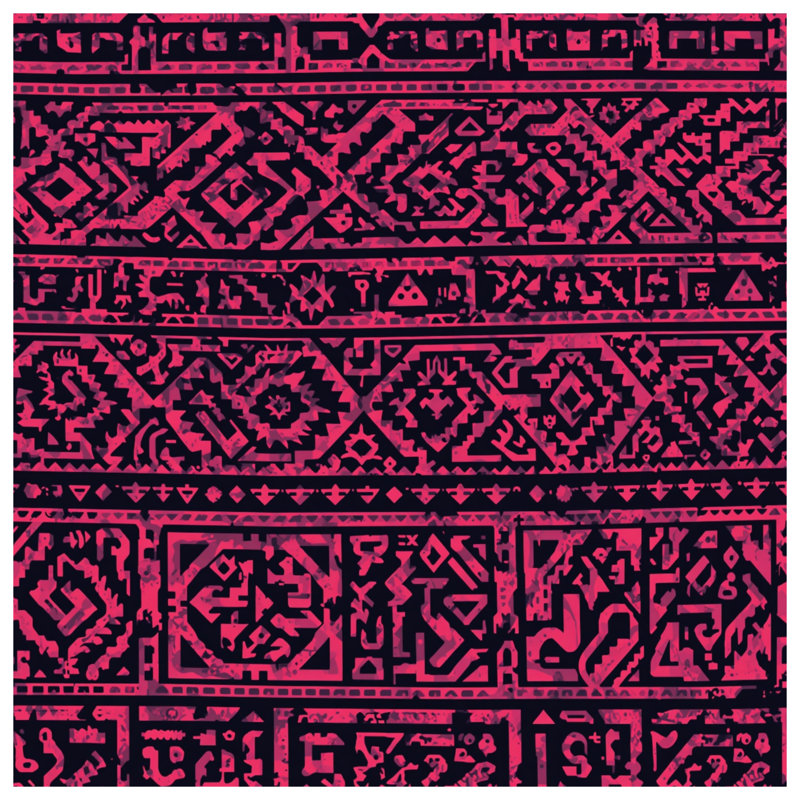 Intricate Geometric Tribal Double Sided Throw Pillows, 18 x 18 inches