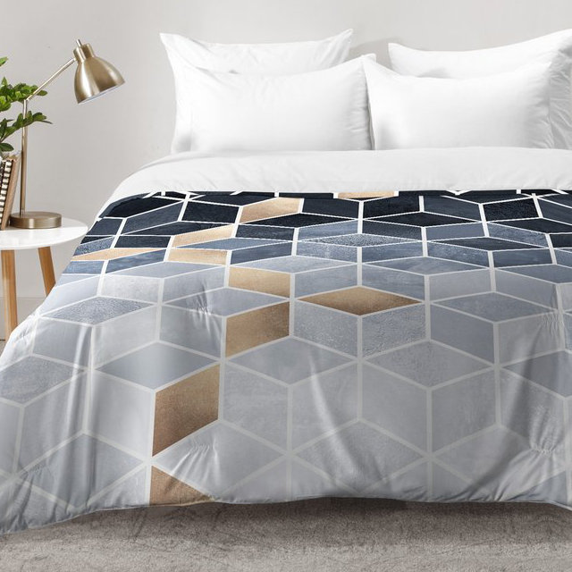 Elisabeth Fredriksson Modern & Contemporary Geometric Shapes Comforter Set, Full/Queen Comforter + 2 Standard Shams