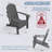 Adirondack Foldable Lounge Chair, Patio Chair, HDPE Weather Resistant Lounge Chair-1675710955