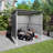 6x6 ft. Outdoor Pergola for Patio, Bike Storage Shed, Lean to Hardtop Grill Gazebo, Metal Pergolas and Gazebos, Year-Round Metal Gazebo