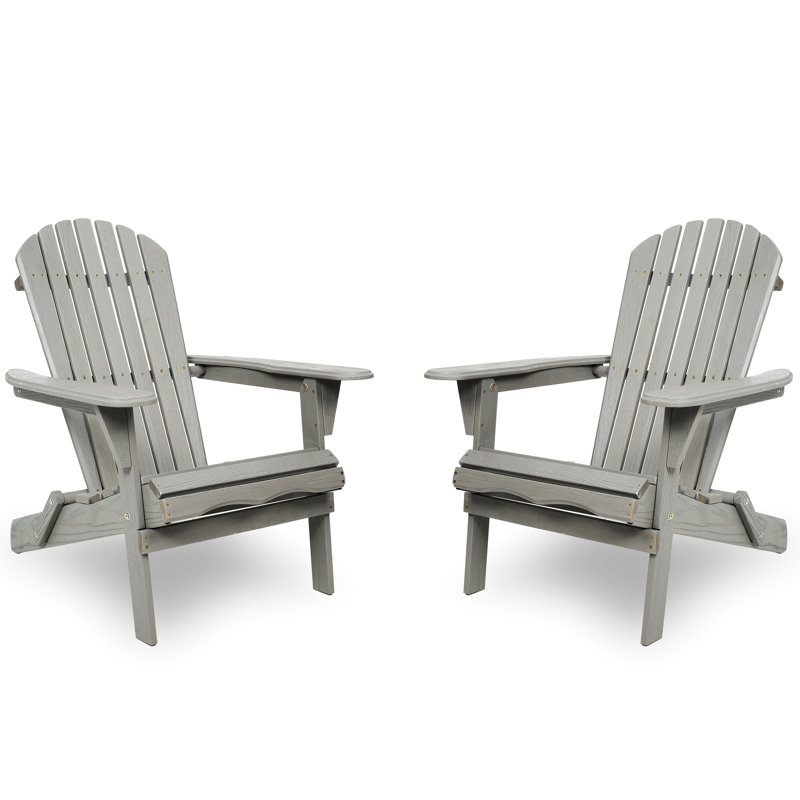 Chaise de jardin grise en bois gris, Gris