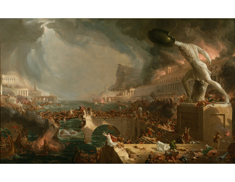 The Course of Empire: Destruction, H 30 po x l 48 po