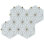 Natural Dorato White And Gold 10.44 In. X 12.21 In. Hexagon Polished Marble Mosaic Tile