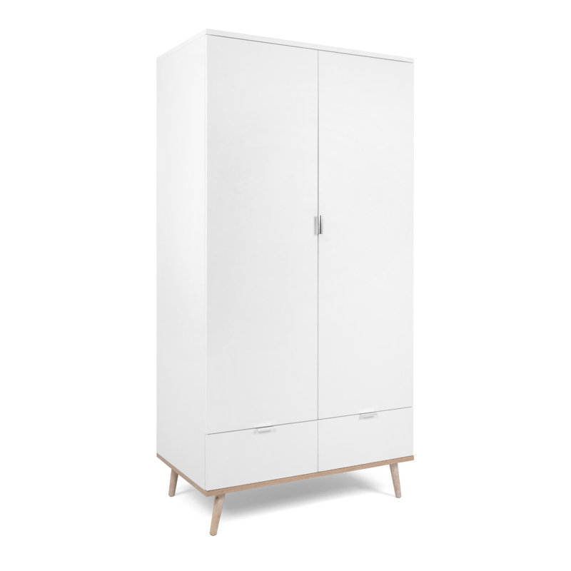 Oswaldo 2 Door Wood Wardrobe