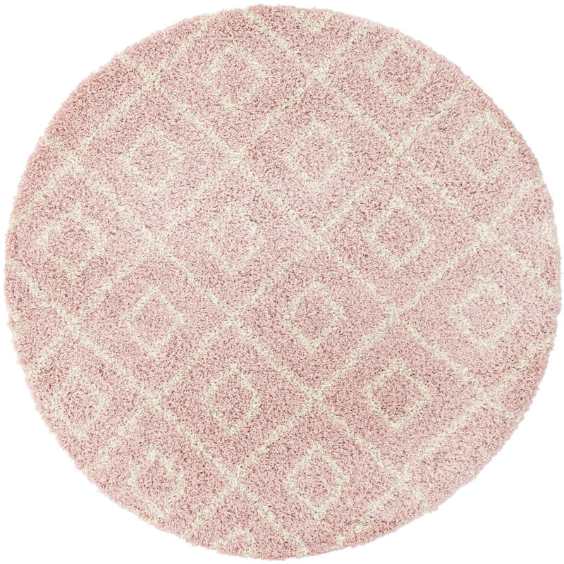 Annehild Geometric Indoor Rug, Round 6'