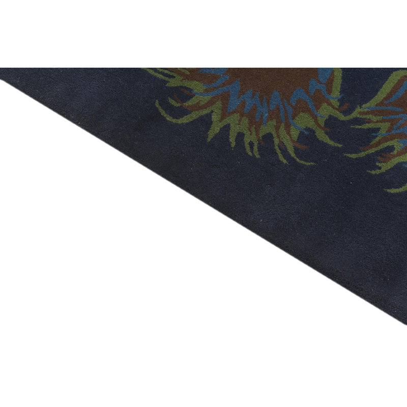 Tapis carré bleu marine Otto