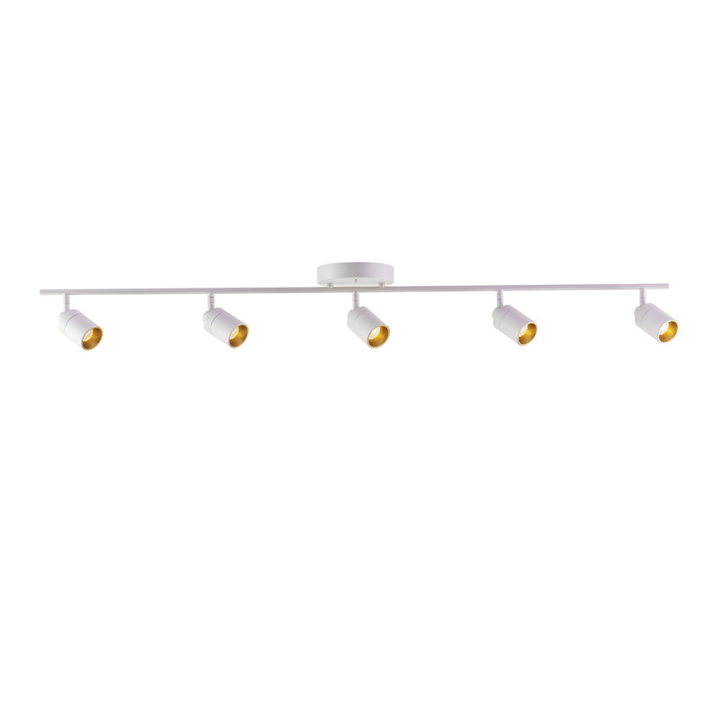 Sand White 48" Aluminum and Iron LED Track Light with Rotatable Heads