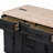 56.5" Kitchen Island with Drop Leaf, Power Outlet, Embossed Vertical Stripe Rolling Kitchen Cart on Wheels with 4 Doors , 5 Deep Drawers and Adjustable Shelves, for Kitchen, Dining Room-1075660643-1075660642