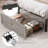 Twin Size Storage Bed with Extra Lager Footboard Drawers and Storage Headboard, USB&AC Charging Station, APP & Remote RGB Lights, Farmhouse Industrial Platform Bed, Noise-Free, No Box Spring Needed-30126289-30126290