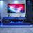Fireplace TV Stand With LED Lights, Modern Entertainment Center For 80" -100" TV, 70" Wood Media TV Console Storage-1329762749